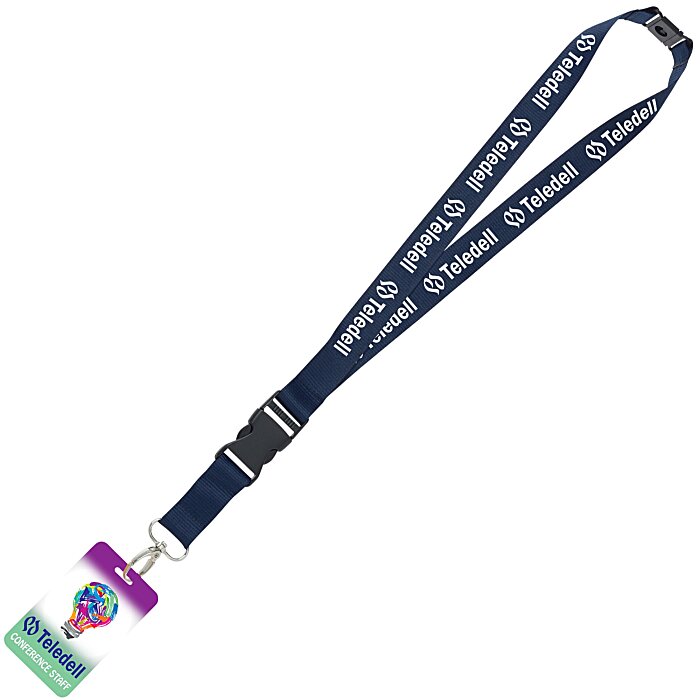 Custom Maverick Lanyard & Badge Combo - 40 inches - 3 3/8 inches x 2 1/8 inches