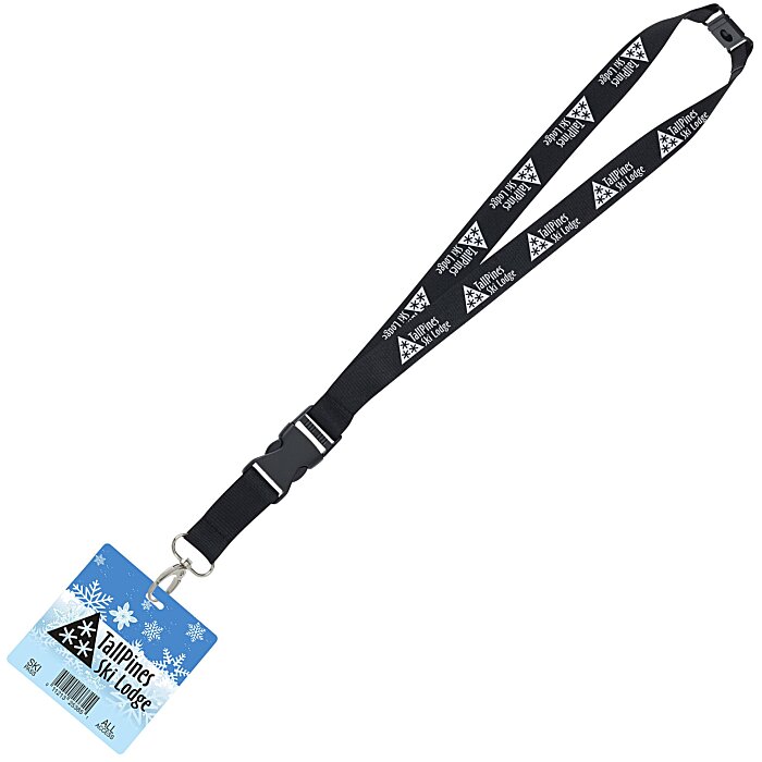 Custom Maverick Lanyard & Badge Combo - 40 inches - 3 1/2 inches x 3 1/2 inches