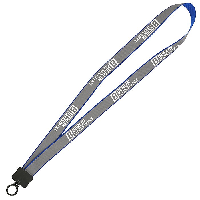 Custom Reflective Lanyard - 3/4 inch - 32 inches - Plastic O-Ring