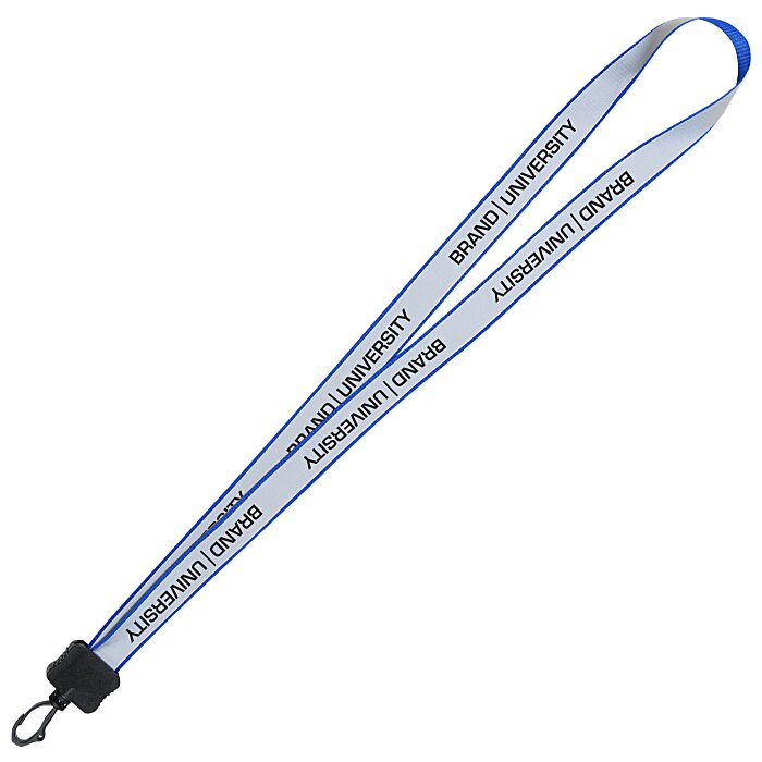 Custom Reflective Lanyard - 3/4 inch - 32 inches - Plastic Swivel Snap Hook