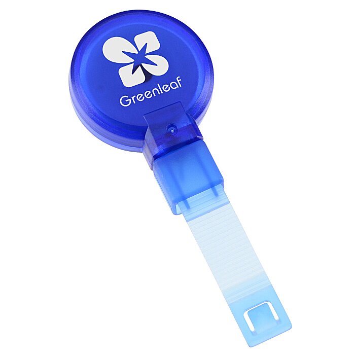 Custom Replay Retractable Badge Holder with Bulldog Clip - Translucent