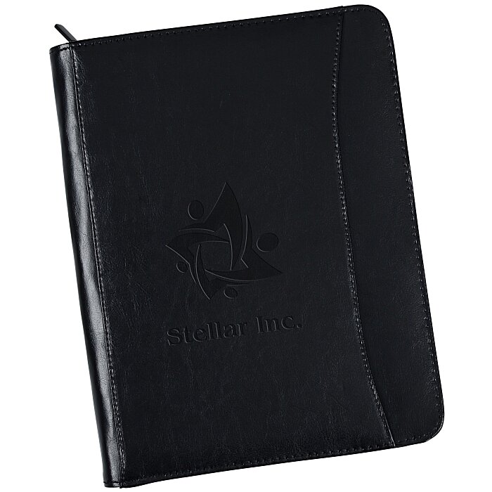 Custom Zippered Portfolio - Leather - 24 hr