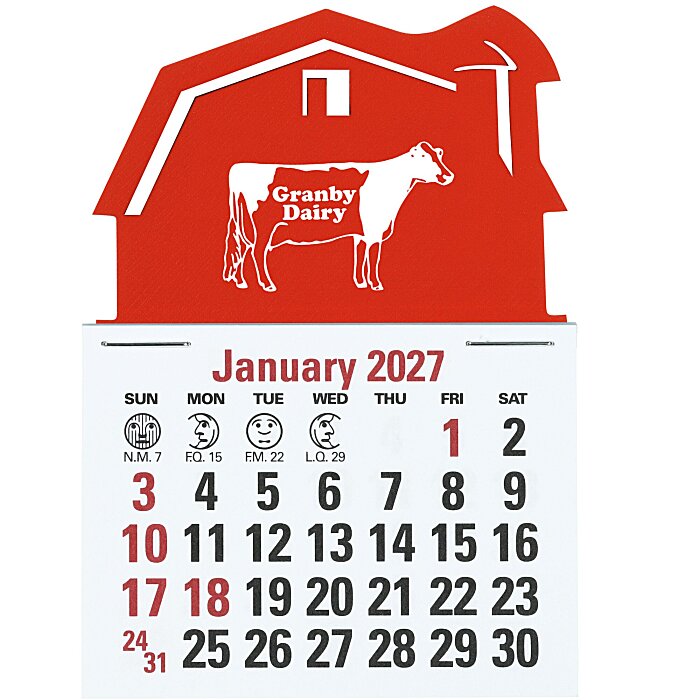 Custom Stick Up Calendar - Barn