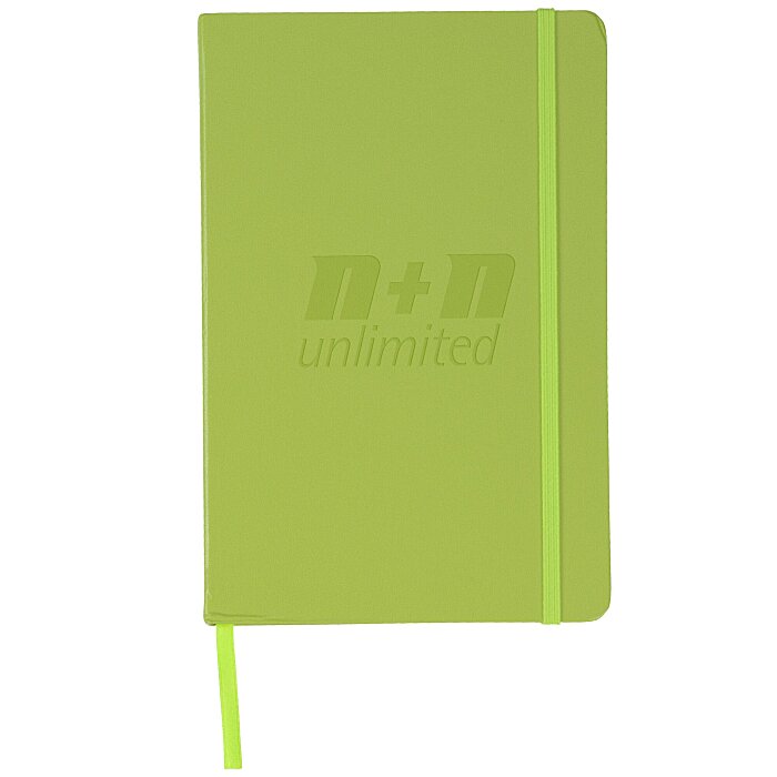 Custom Ambassador Bound Journal Book - 8 3/8 inches x 5 1/2 inches - Debossed