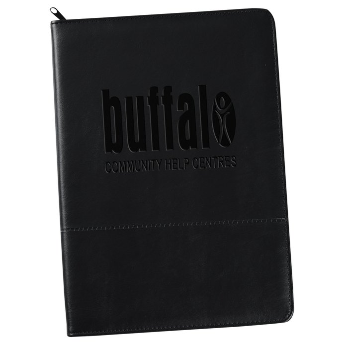 Custom Script Zippered Padfolio