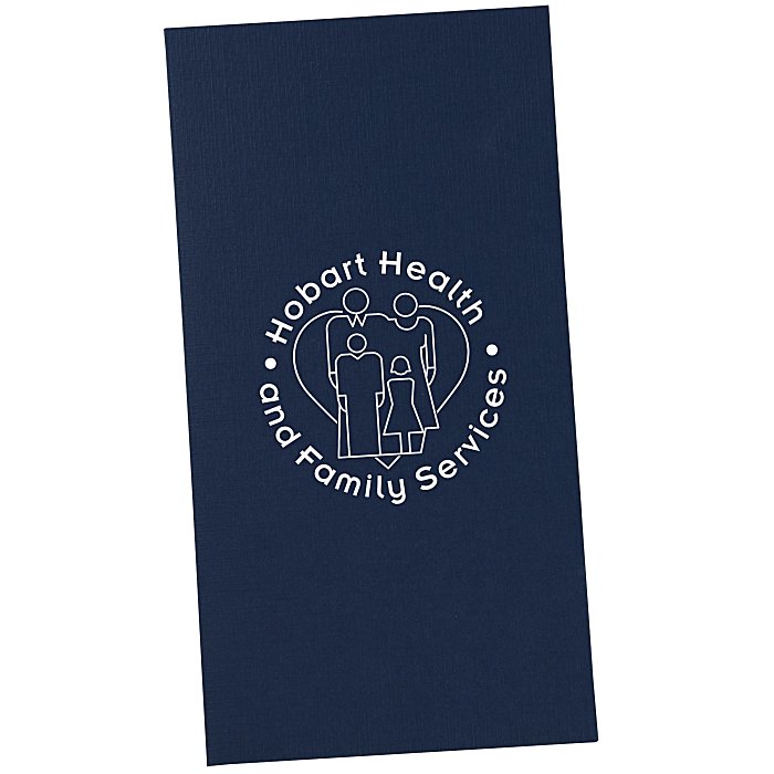 Custom Linen Paper Two-Pocket Mini Folder - 9-1/2