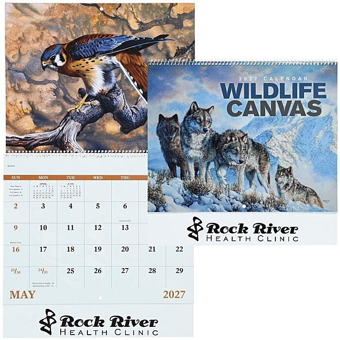Custom Wildlife Canvas Calendar - Spiral