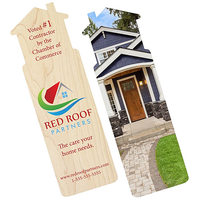 Custom Full Colour Paper Bookmark - House
