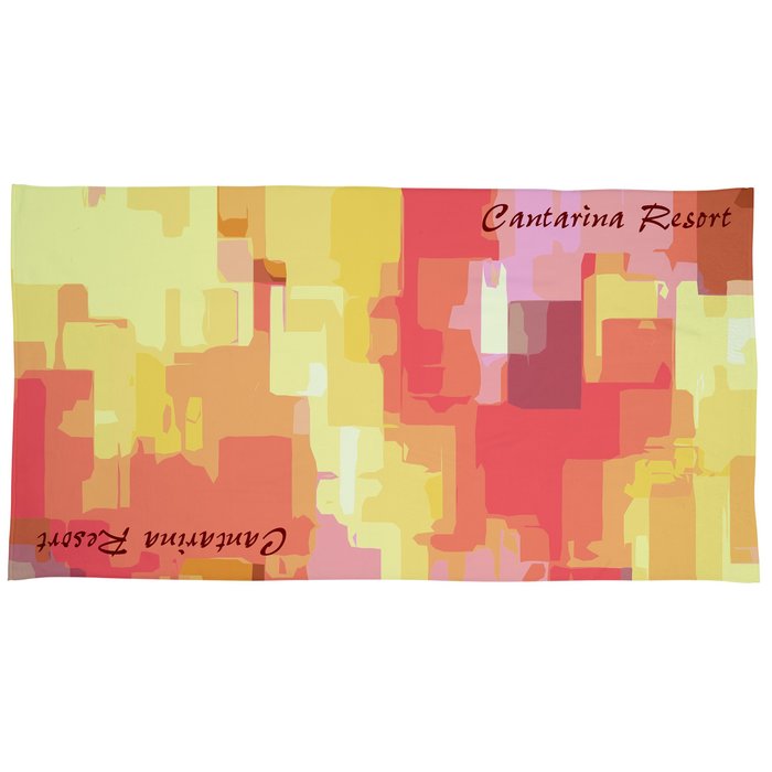 Custom SubliPlush Velour Beach Towel - 35 inches x 65 inches