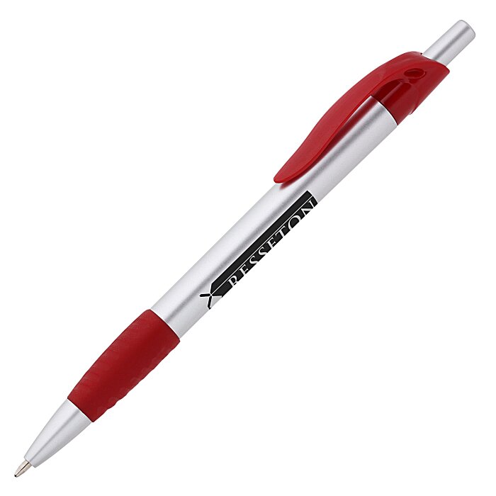 Custom Simplistic Grip Pen - Silver