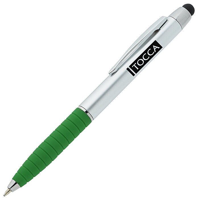 Custom Laos Stylus Twist Pen - Silver