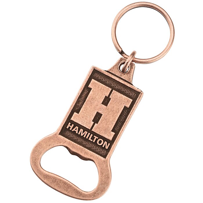Custom Econo Bottle Opener Keychain - Rectangle