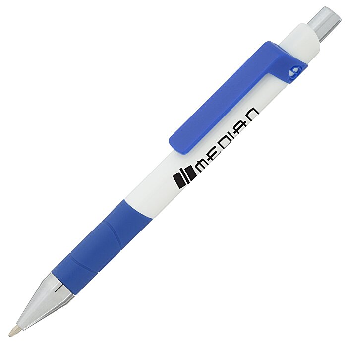 Custom Souvenir Rize Grip Pen - White