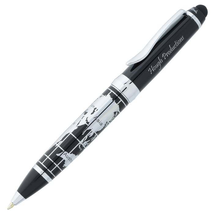 Custom Bettoni Chrome World Stylus Twist Metal Pen