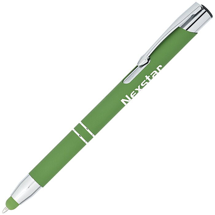 Custom Venetian Soft Touch Stylus Metal Pen - Screen