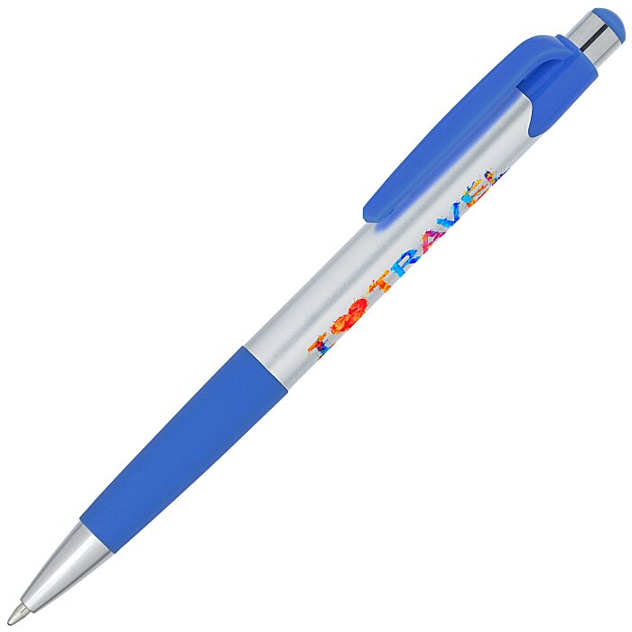 Custom Mardi Gras Pen - Silver - Full Colour