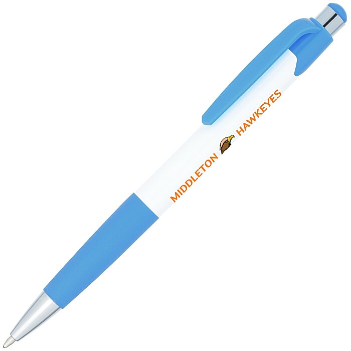 Custom Mardi Gras Pen - White - Full Colour