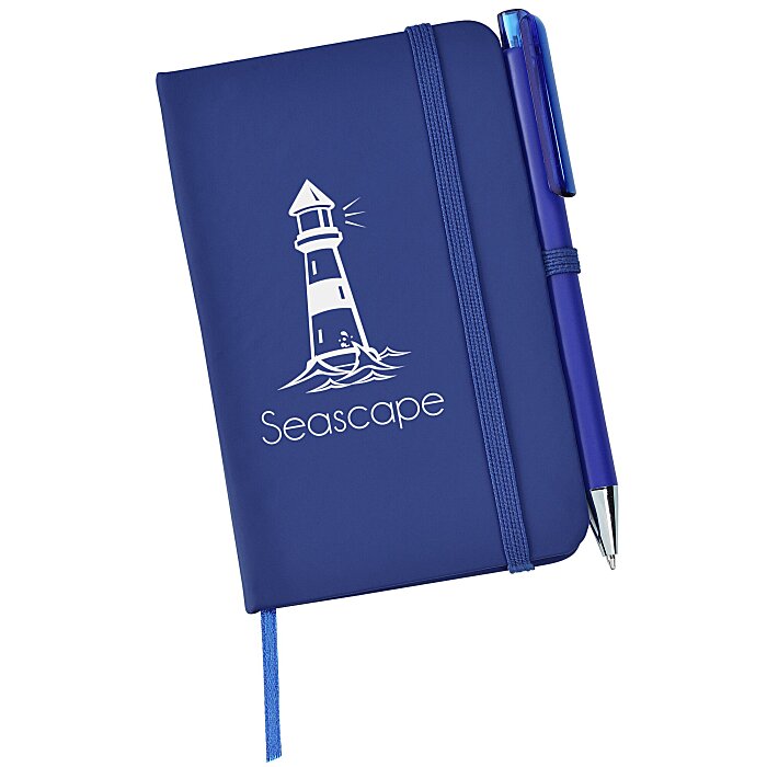 Custom TaskRight Afton Notebook with Pen - 5 1/2 inches x 3 1/2 inches