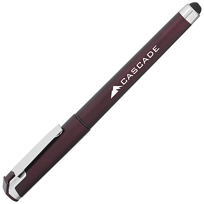 Custom Cali Soft Touch Stylus Gel Pen - Metallic