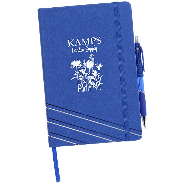 Custom Souvenir Foil Accent Notebook with Pen
