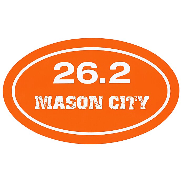 Custom Removable Euro Bumper Sticker - 26.2