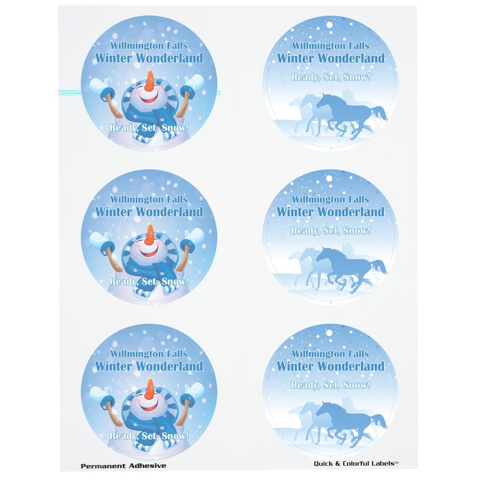 Custom Quick & Colourful Perforated Sheeted Label - Circle - 3