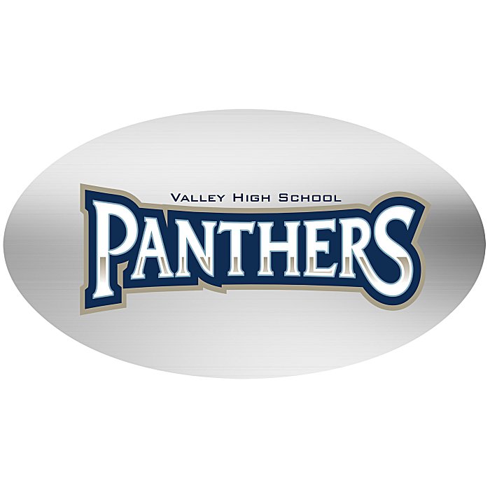 Custom Full Colour Chrome Sticker - Oval - 2-1/2