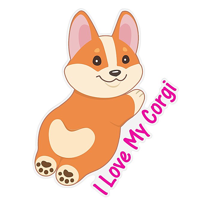 Custom CustomCut Full Colour Sticker - Large