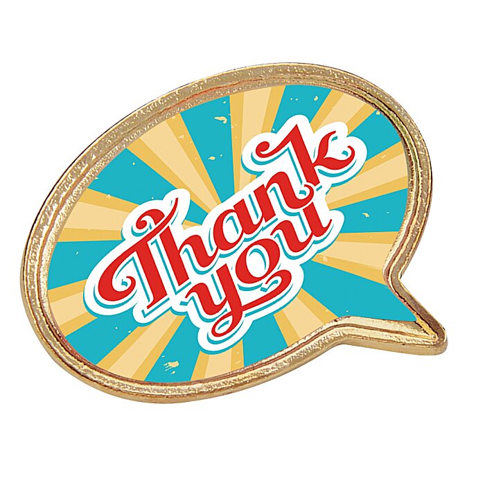 Custom Value Lapel Pin - Speech Bubble