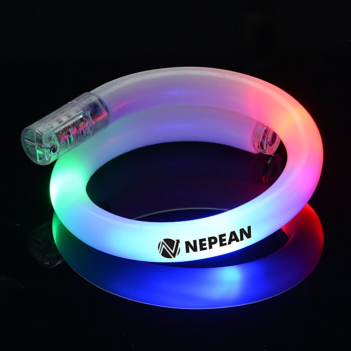 Custom Flashing LED Tube Bracelet - Multicolour
