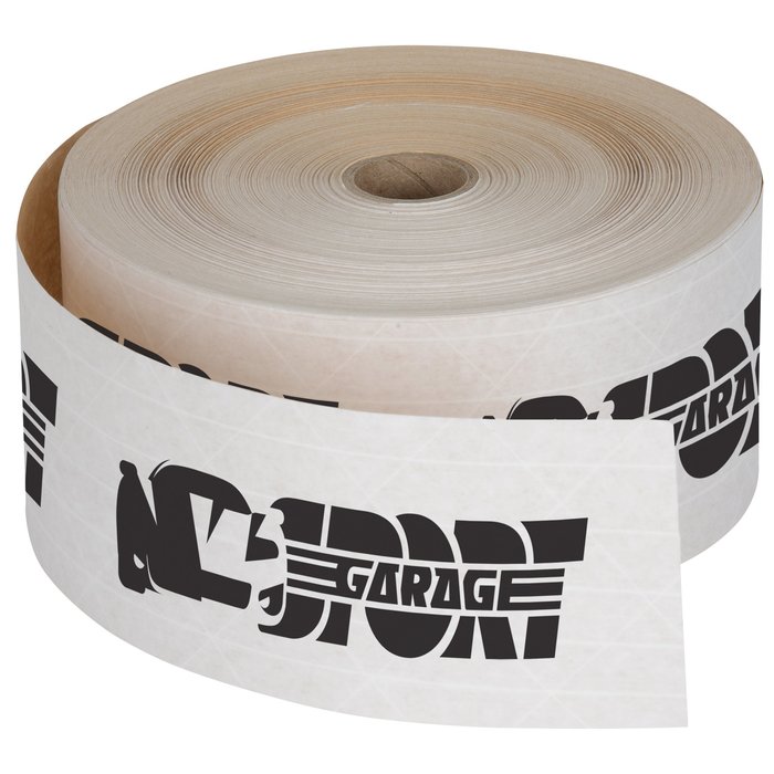 Custom Water Activated Reinforced Box Tape - White