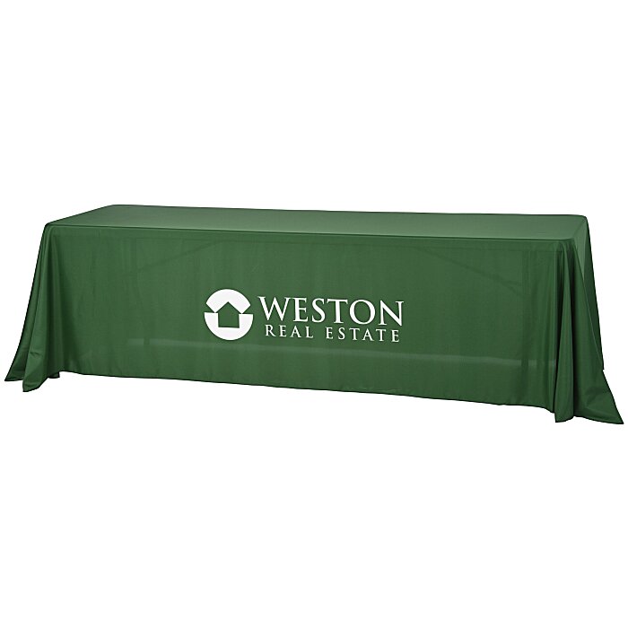 Custom Serged Value Closed-Back Table Throw - 8 feet