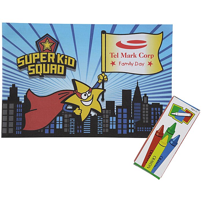 Custom Super Kid Colouring Book & Crayon Set