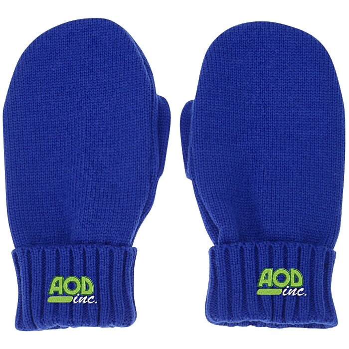 Custom Rib Cuff Knit Mittens