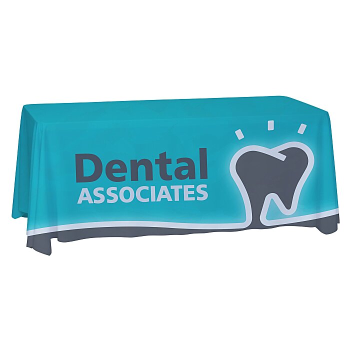 Custom Laser Edge Closed-Back Table Throw - 6 feet - Full Colour